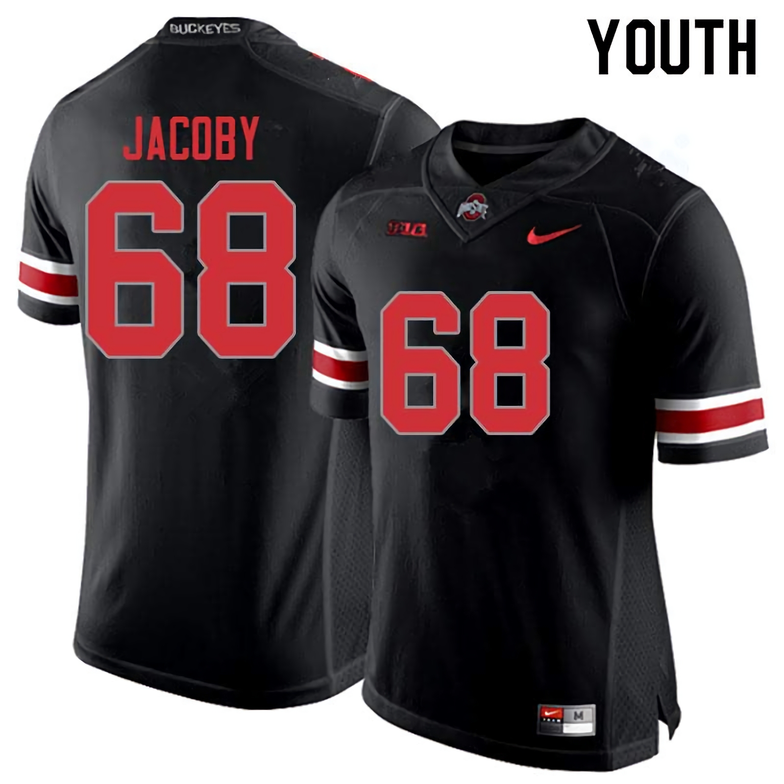 Ryan Jacoby Ohio State Buckeyes Youth NCAA #68 Nike Blackout College Stitched Football Jersey FEG3256QD